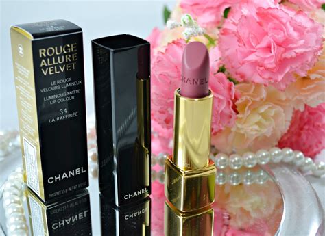 chanel rouge allure velvet 34 la raffinée|chanel rouge allure velvet swatches.